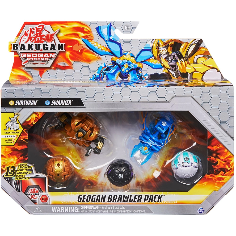 Set figurine BAKUGAN Geogan Rising - Brawler, Surturan si Swarmer 134985, 6 ani+, multicolor
