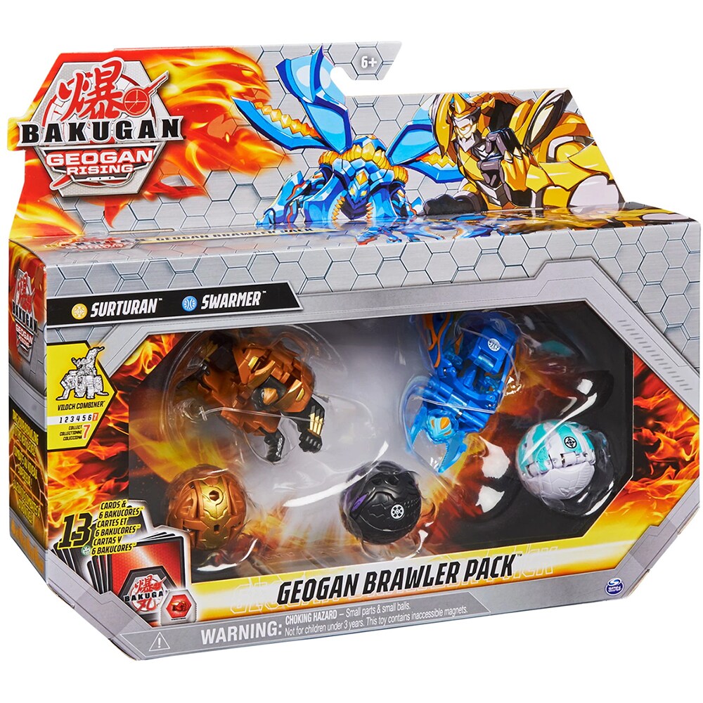 Set figurine BAKUGAN Geogan Rising - Brawler, Surturan si Swarmer 134985, 6 ani+, multicolor