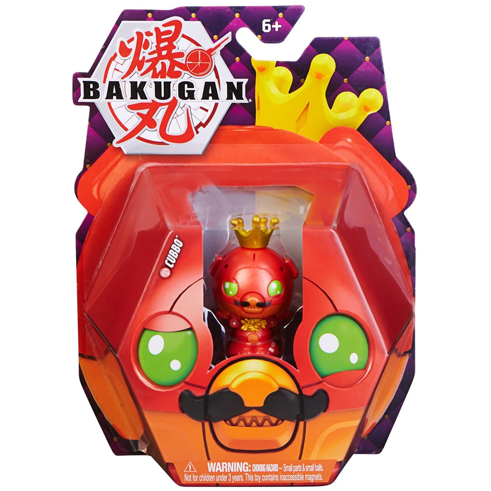 Figurina BAKUGAN Cubbo King 135558, 6 ani+, rosu-galben
