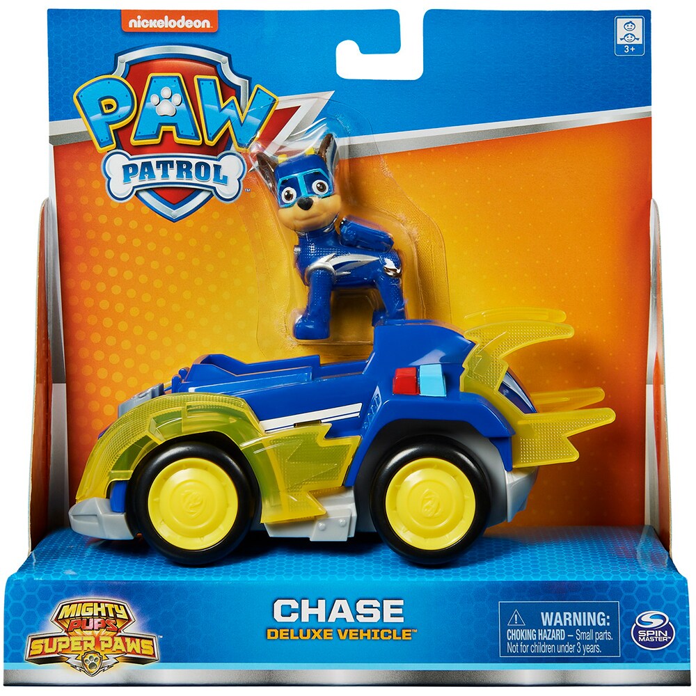 Figurina PAW PATROL Vehicul de baza Chase 20127440, 3 ani+, albastru-galben