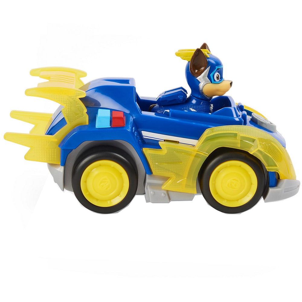 Figurina PAW PATROL Vehicul de baza Chase 20127440, 3 ani+, albastru-galben