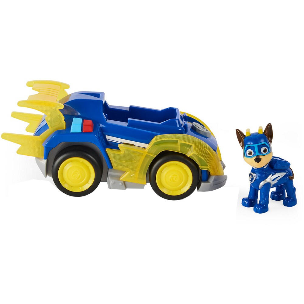 Figurina PAW PATROL Vehicul de baza Chase 20127440, 3 ani+, albastru-galben