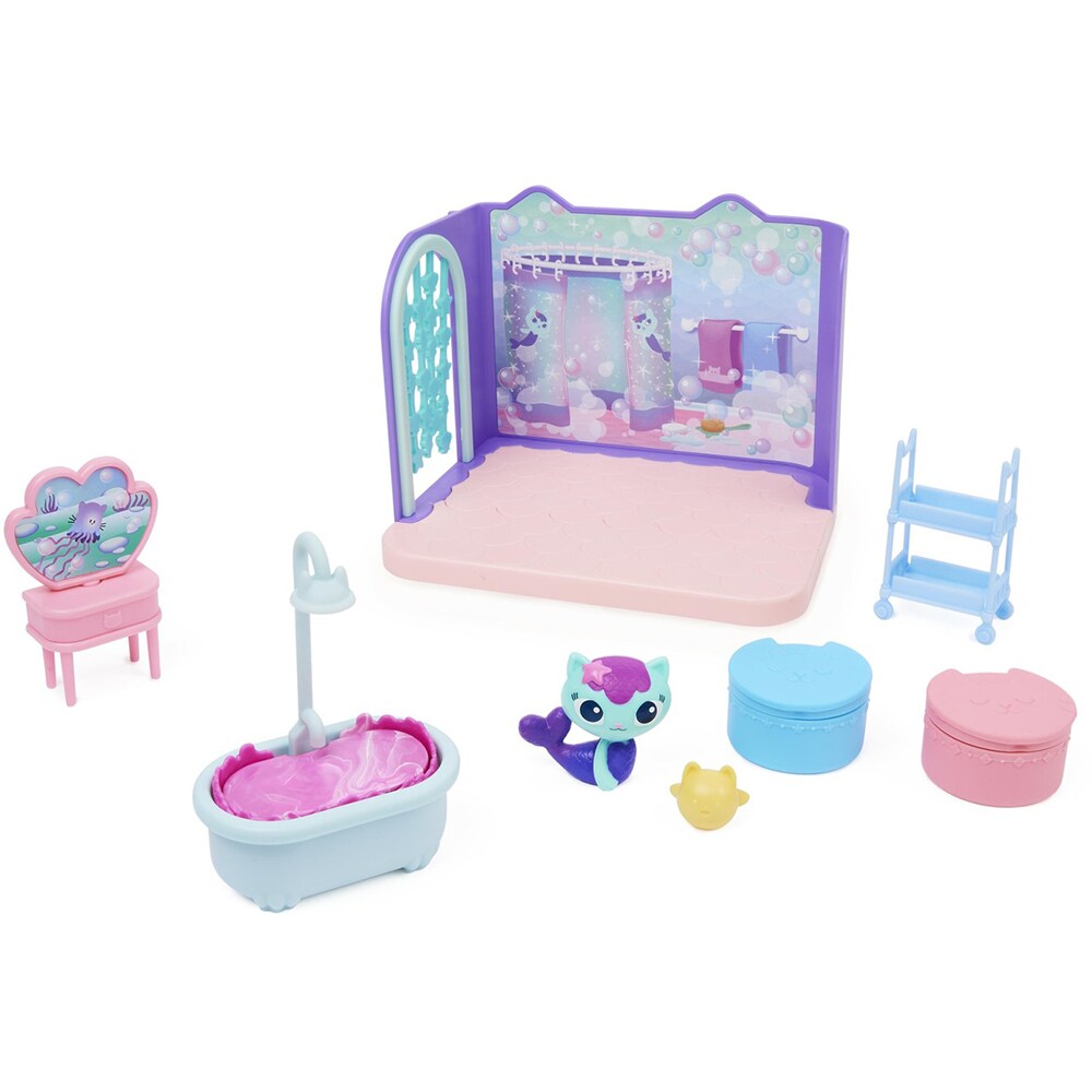 Casa de lux GABBY'S DOLLHOUSE Baia pentru dichisit, 3 ani+, multicolor