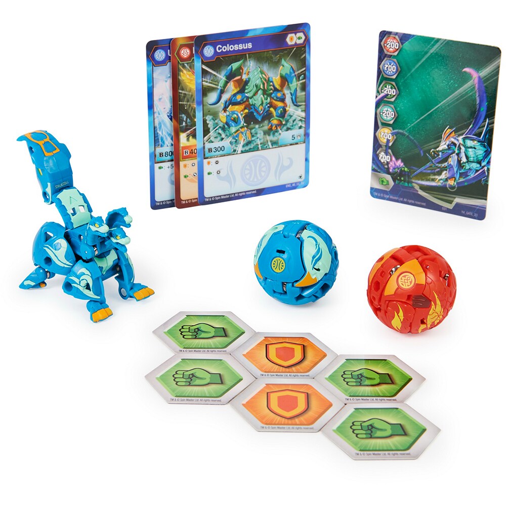 Set figurine BAKUGAN Evolutions - Starter Pack, Howlkor Ultra, Colossus si Pegatrix 20135932, 6 ani+, multicolor