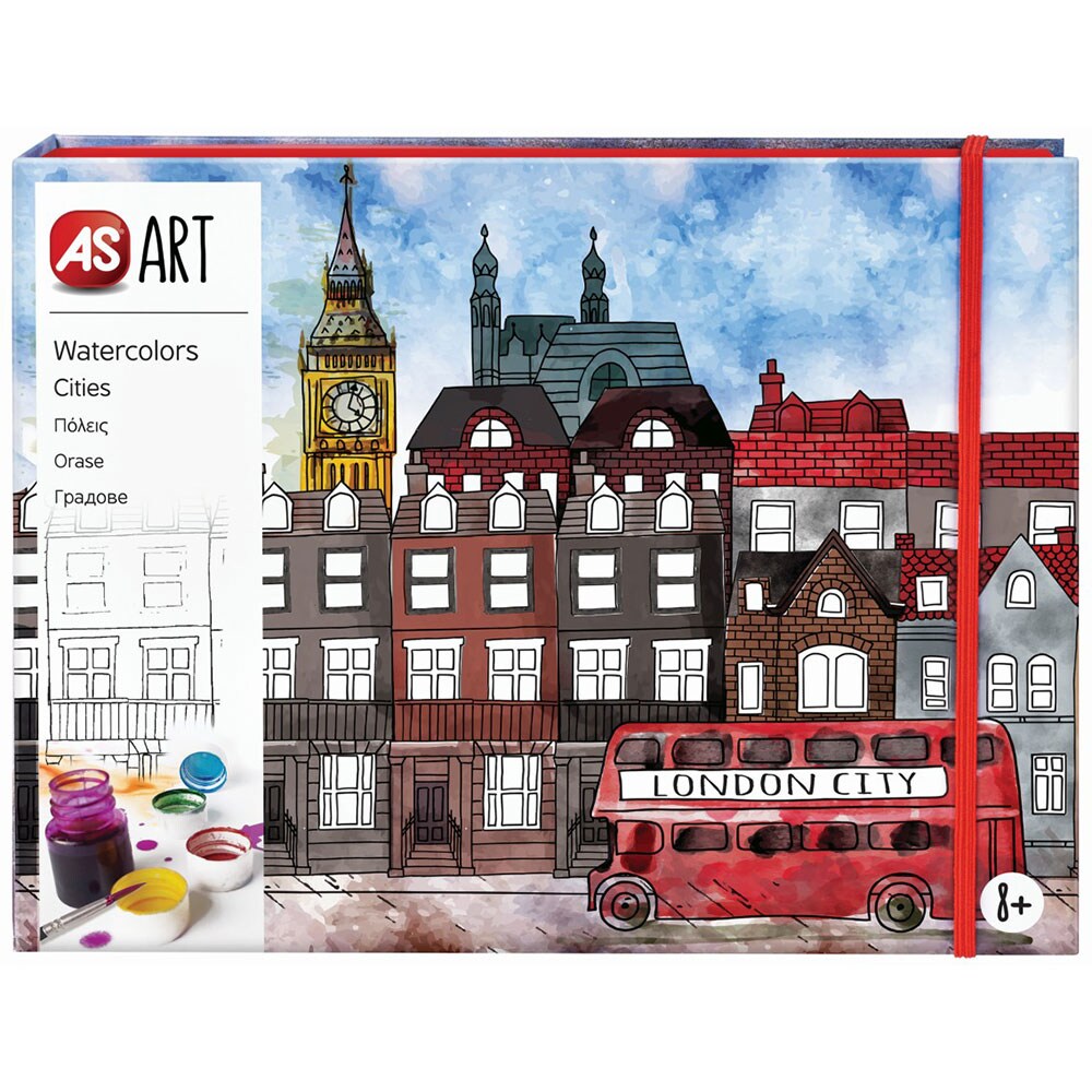 Set pentru desen AS GAMES Art - Orase 21042, 6 ani+, multicolor