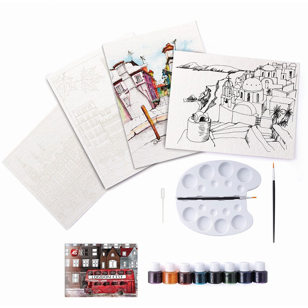 Set pentru desen AS GAMES Art - Orase 21042, 6 ani+, multicolor