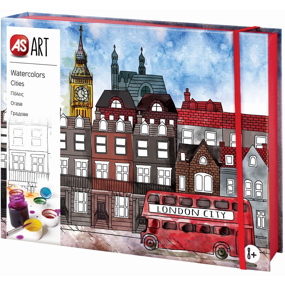 Set pentru desen AS GAMES Art - Orase 21042, 6 ani+, multicolor