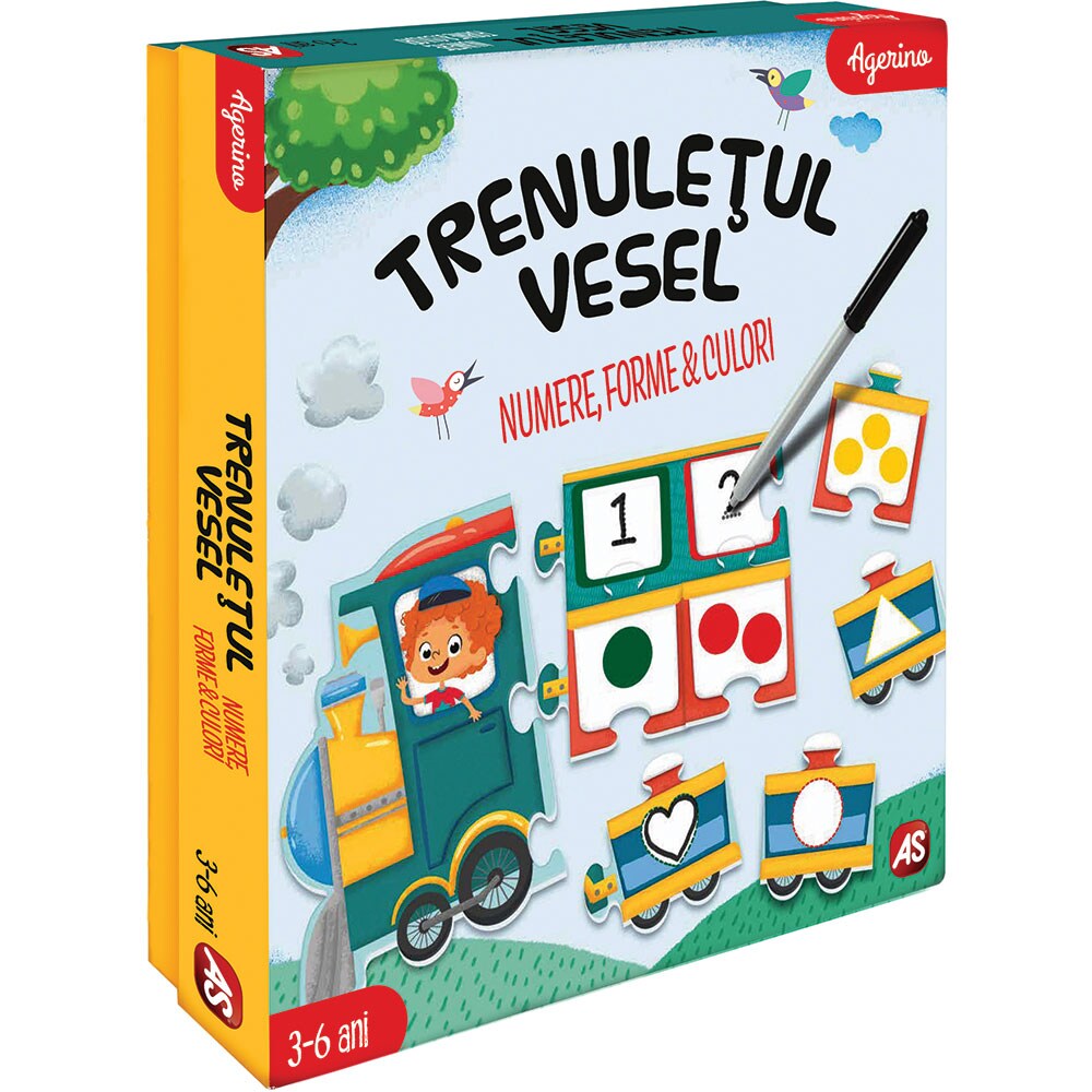 Joc educativ AS GAMES Trenuletul vesel 50555, 3 ani+, 1 jucator