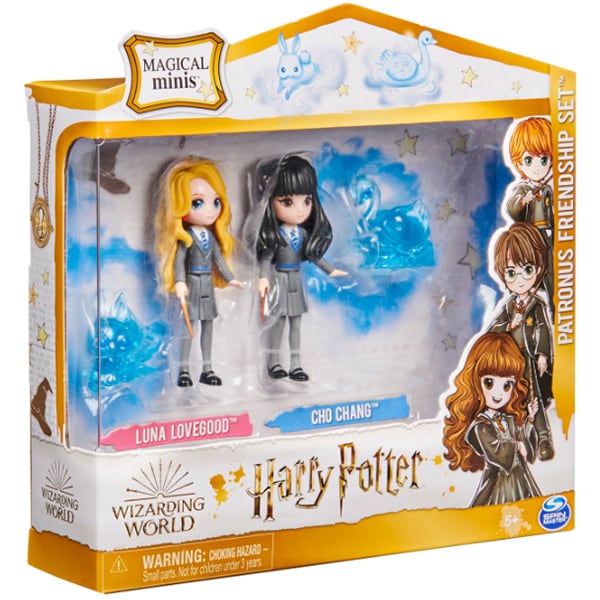 Set 2 figurine SPINMASTER Harry Potter - Magical Minis Luna Lovegood si Cho Chang 6063831, 5 ani+, gri-alb