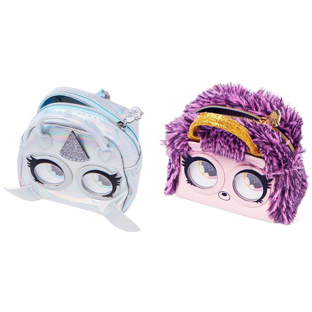 Set 2 gentute SPINMASTER Purse Pets - Micro Edgy Hedgy si Narwow 6064161, 5 ani+, multicolor