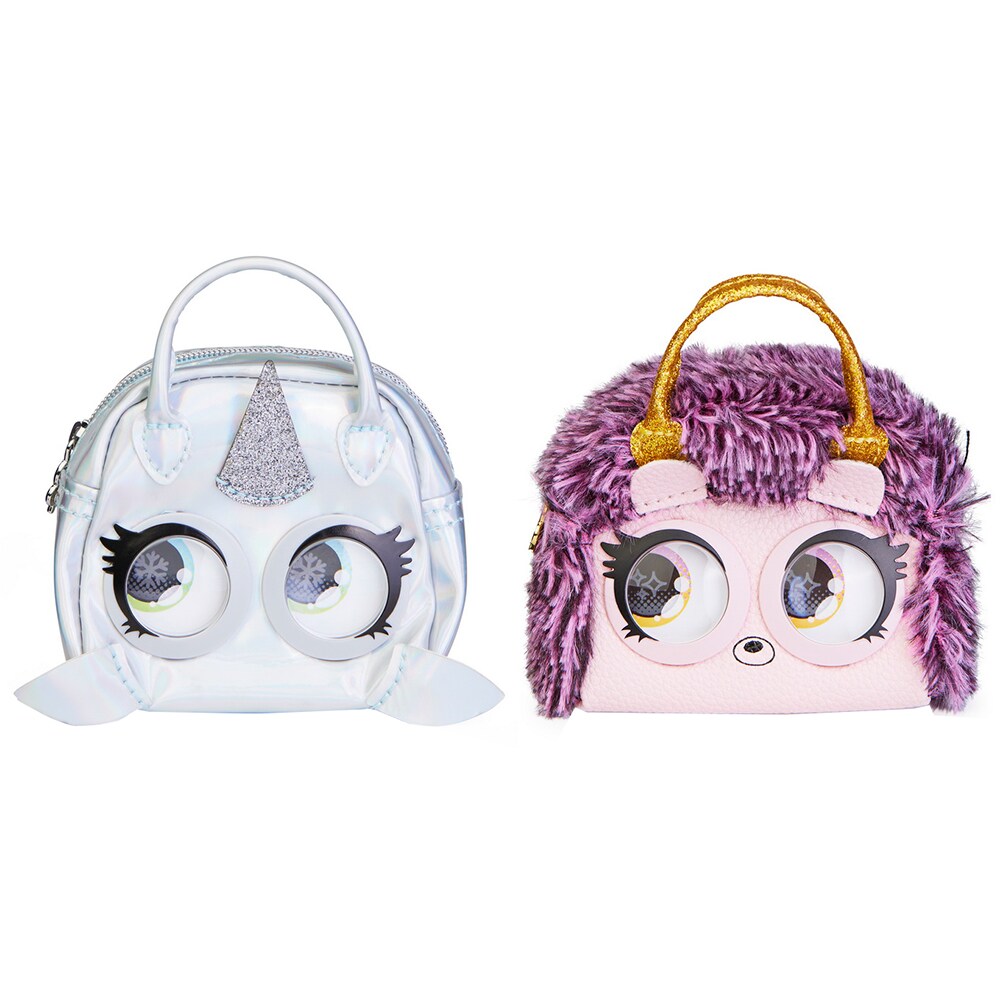 Set 2 gentute SPINMASTER Purse Pets - Micro Edgy Hedgy si Narwow 6064161, 5 ani+, multicolor