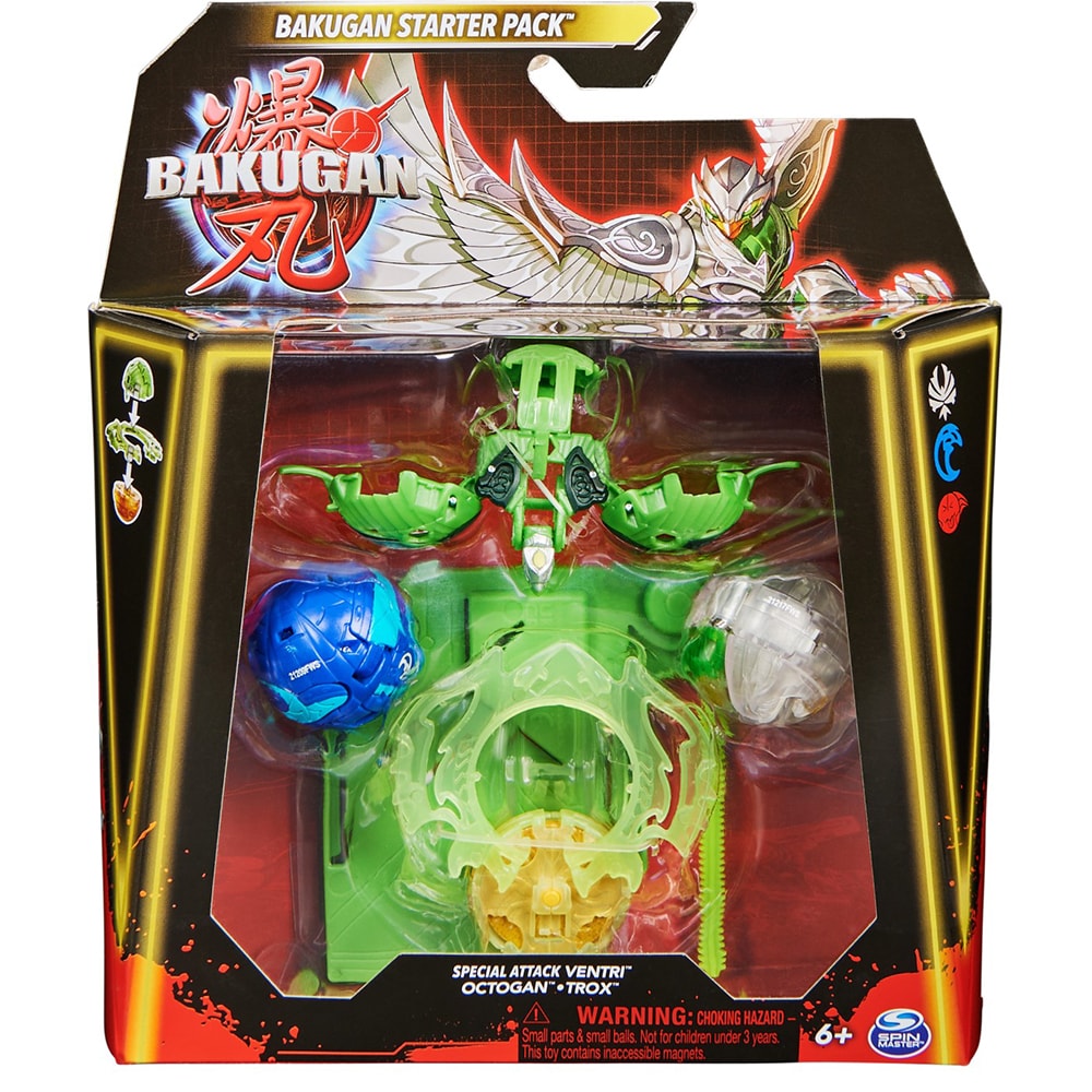 Set figurine BAKUGAN Starter Pack - Ventri Octogan si Trox 606698920, 6 ani+, multicolor