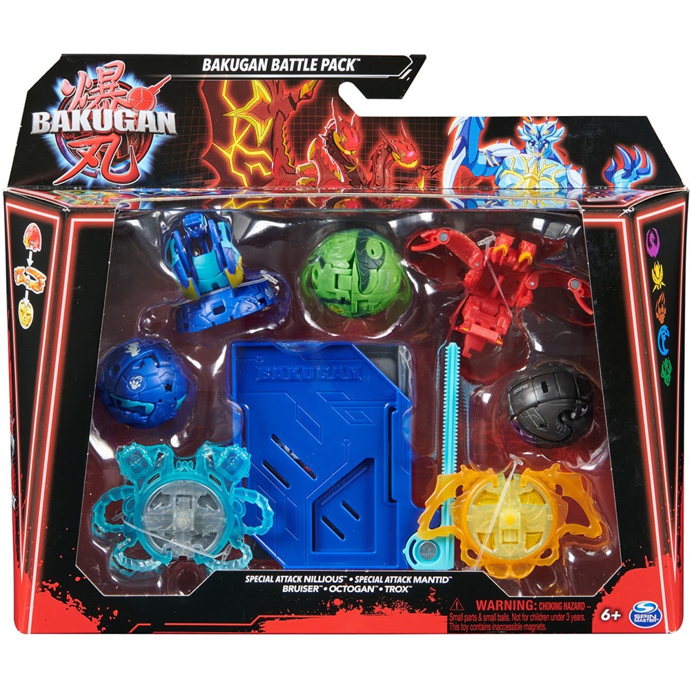 Set figurine BAKUGAN Set de lupta - Nillious Mantid Bruiser Octogan Trox 6066989 6 ani+, multicolor