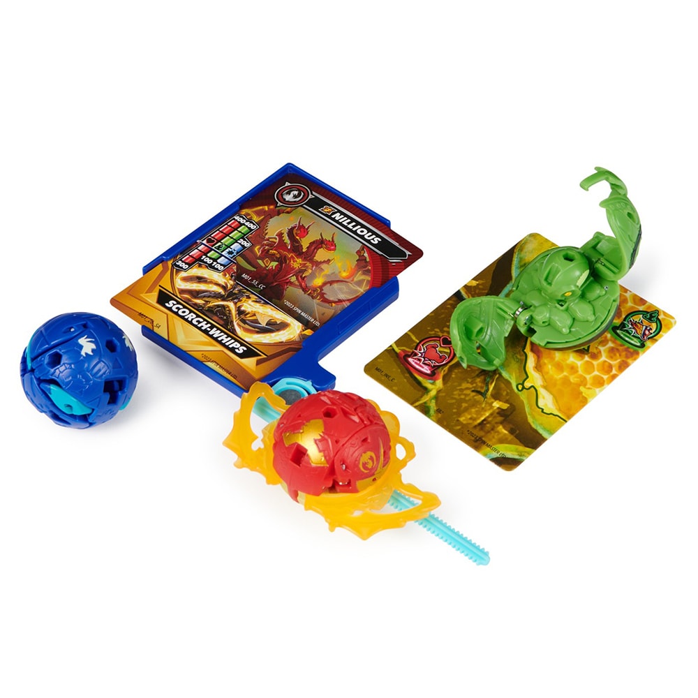 Set figurine BAKUGAN Set de lupta - Nillious Mantid Bruiser Octogan Trox 6066989 6 ani+, multicolor