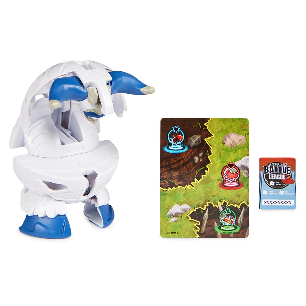 Figurina BAKUGAN Deka - Bruiser 606704720, 6 ani+, alb-albastru