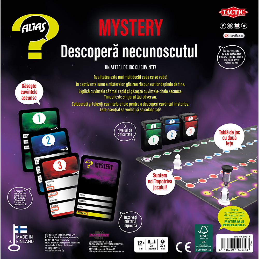Joc de societate ALIAS Mystery AMYST59614, 12 ani+, 2-4 jucatori