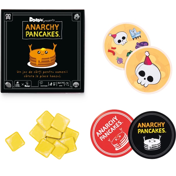 Joc de societate ASMODEE Dobble - Anarchy Pancakes DOBAP08, 8 ani+, 2-6 jucatori