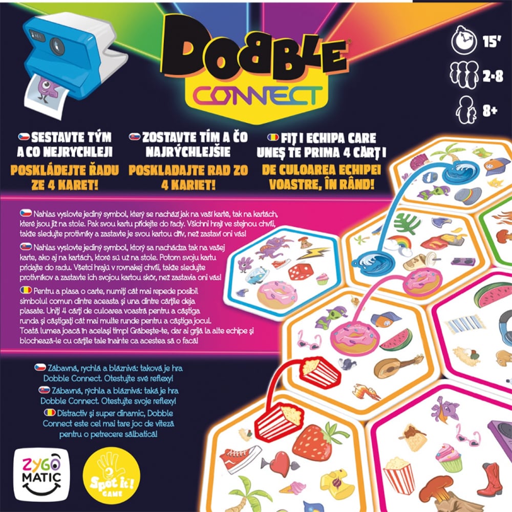 Joc de societate ASMODEE Dobble Connect DOBSKRO, 8 ani+, 2-8 jucatori