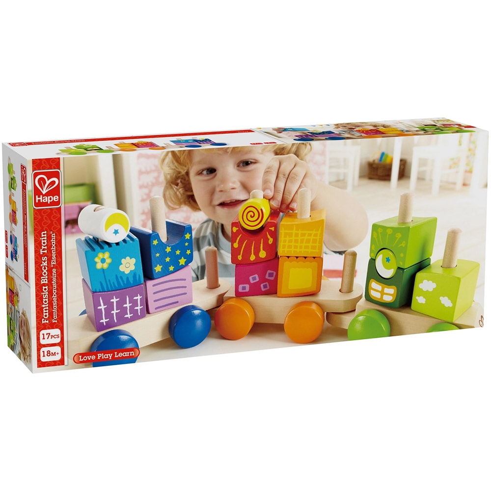 Jucarie de sortat HAPE Trenul Fantasia E0417, 18 luni+, multicolor