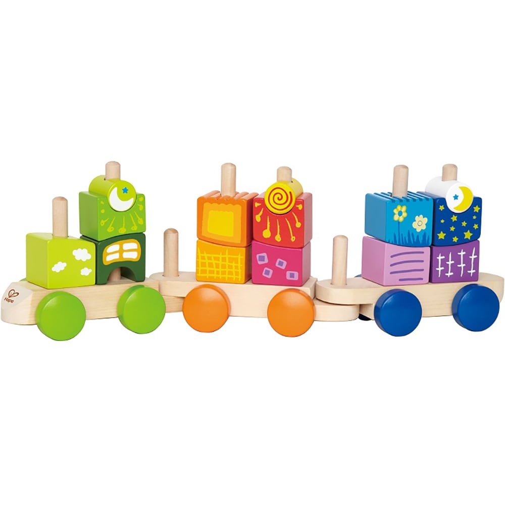 Jucarie de sortat HAPE Trenul Fantasia E0417, 18 luni+, multicolor