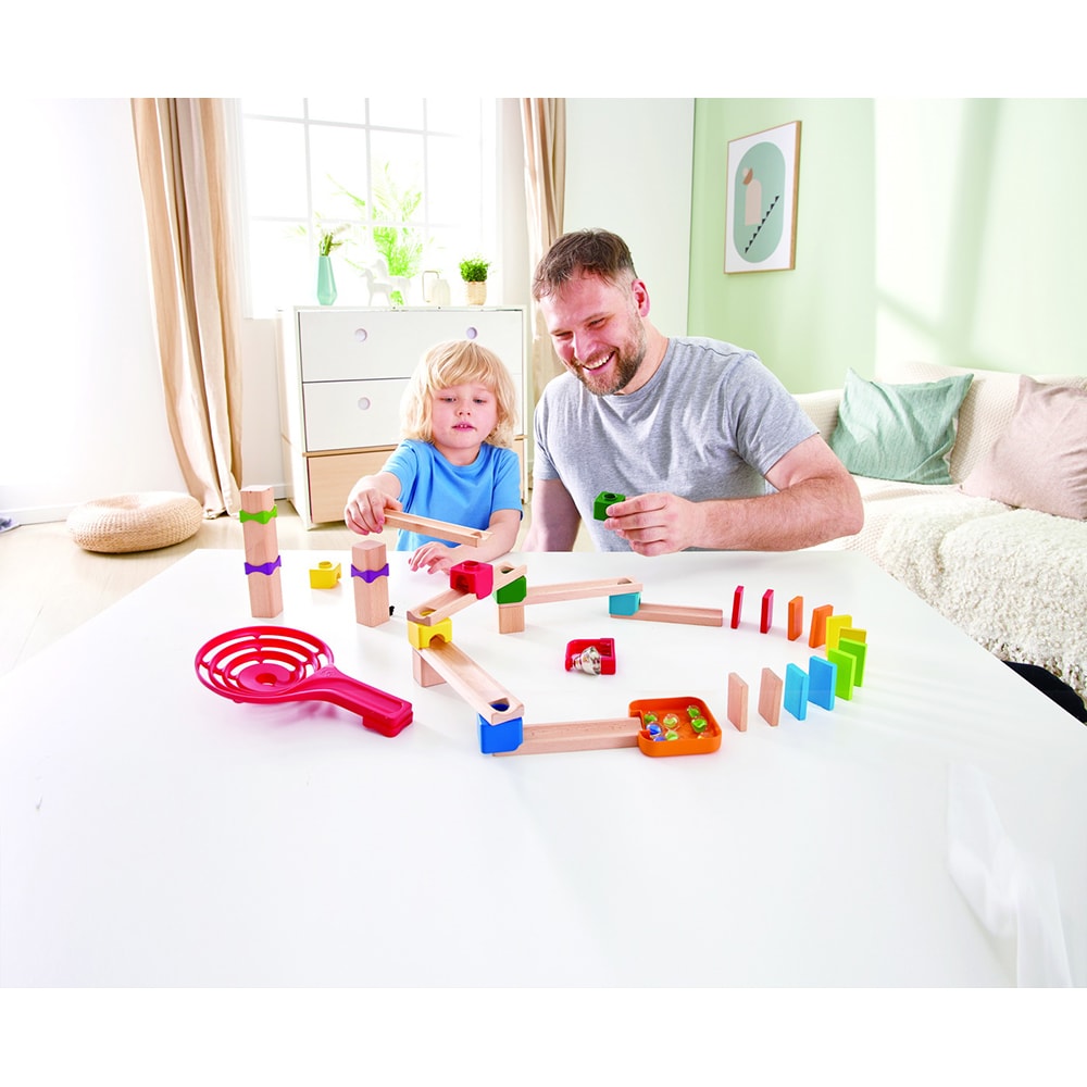 Joc logica HAPE Quadrilla cu piese de domino E1102, 3 ani+, multicolor