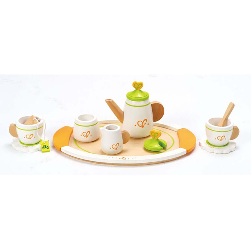 Jucarie de rol HAPE Set ceai E3124, 3 ani+, alb-verde