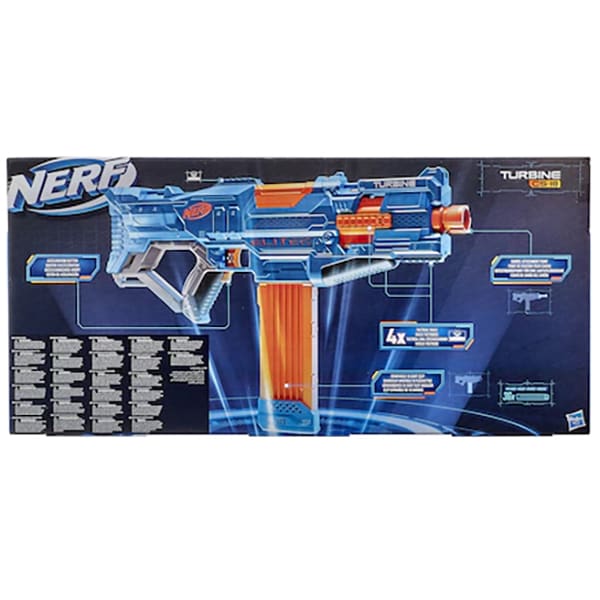 Blaster NERF Elite 2.0 - Turbine CS-18 E9481, 8 ani+, albastru-portocaliu