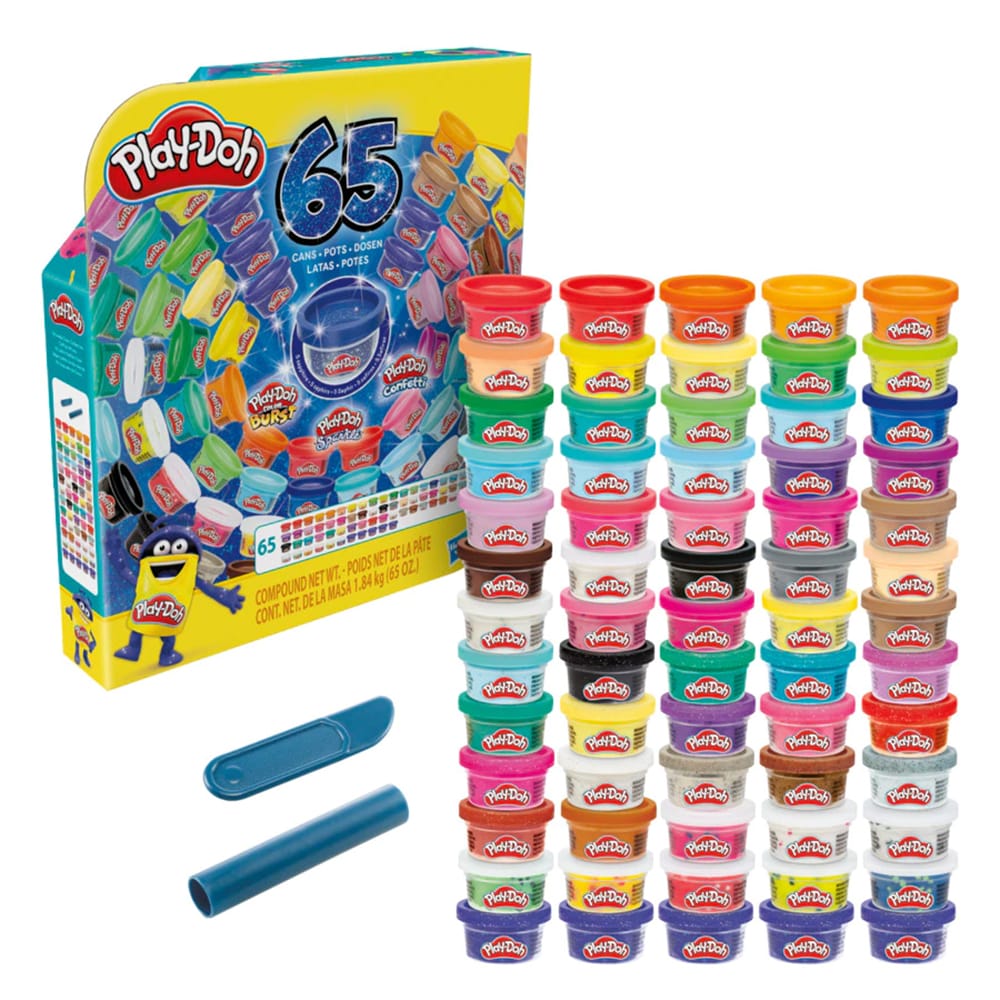 Set plastilina PLAY DOH Colectia Suprema F1528, 3 ani+, 65 buc, multicolor 