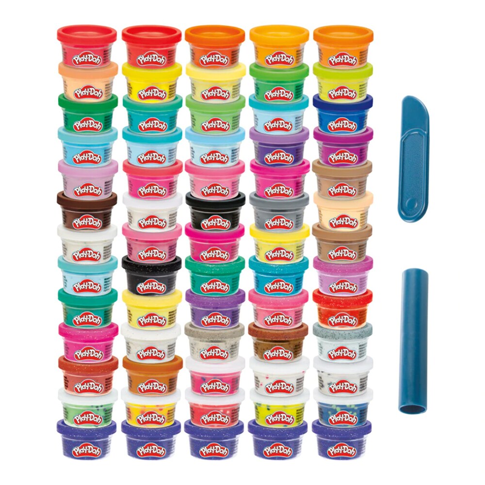 Set plastilina PLAY DOH Colectia Suprema F1528, 3 ani+, 65 buc, multicolor 