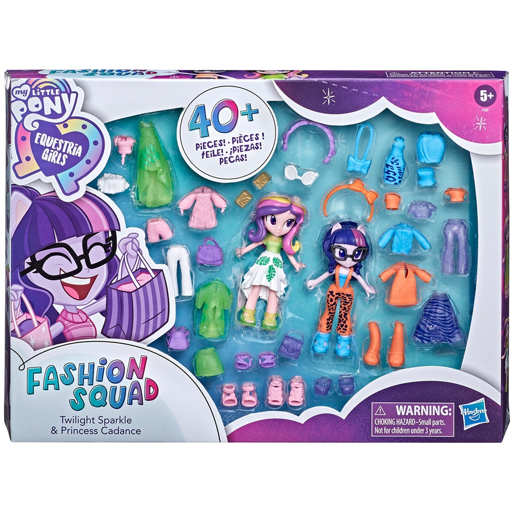 Set figurine MY LITTLE PONY Equestria Girls - Twilight Sparkle si Printesa Cadance F1587, 5 ani+, multicolor
