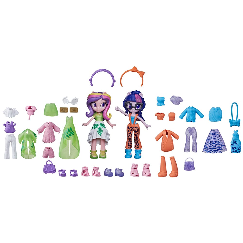 Set figurine MY LITTLE PONY Equestria Girls - Twilight Sparkle si Printesa Cadance F1587, 5 ani+, multicolor