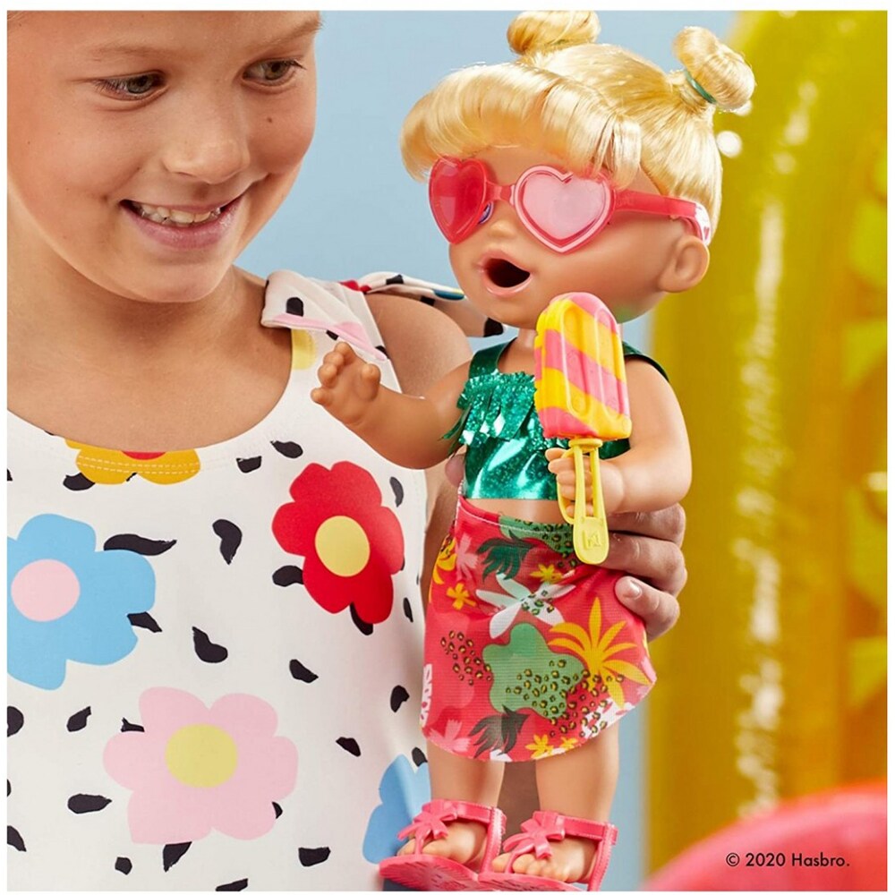 Papusa BABY ALIVE Sunshine Snack F1680, 3 ani+, verde-portocaliu