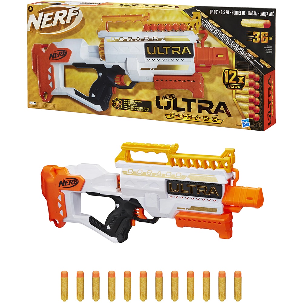 Blaster NERF Ultra Dorado F2017, 8 ani+, alb-portocaliu
