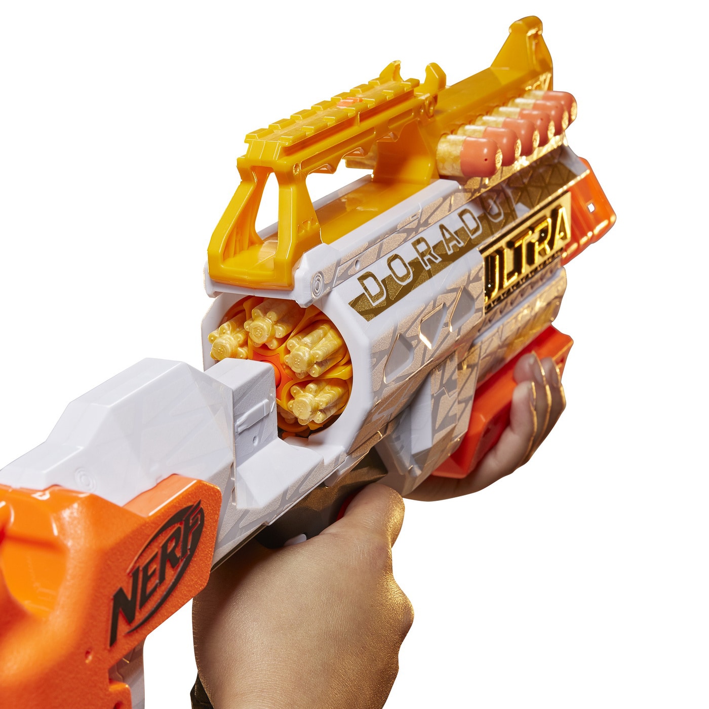 Blaster NERF Ultra Dorado F2017, 8 ani+, alb-portocaliu