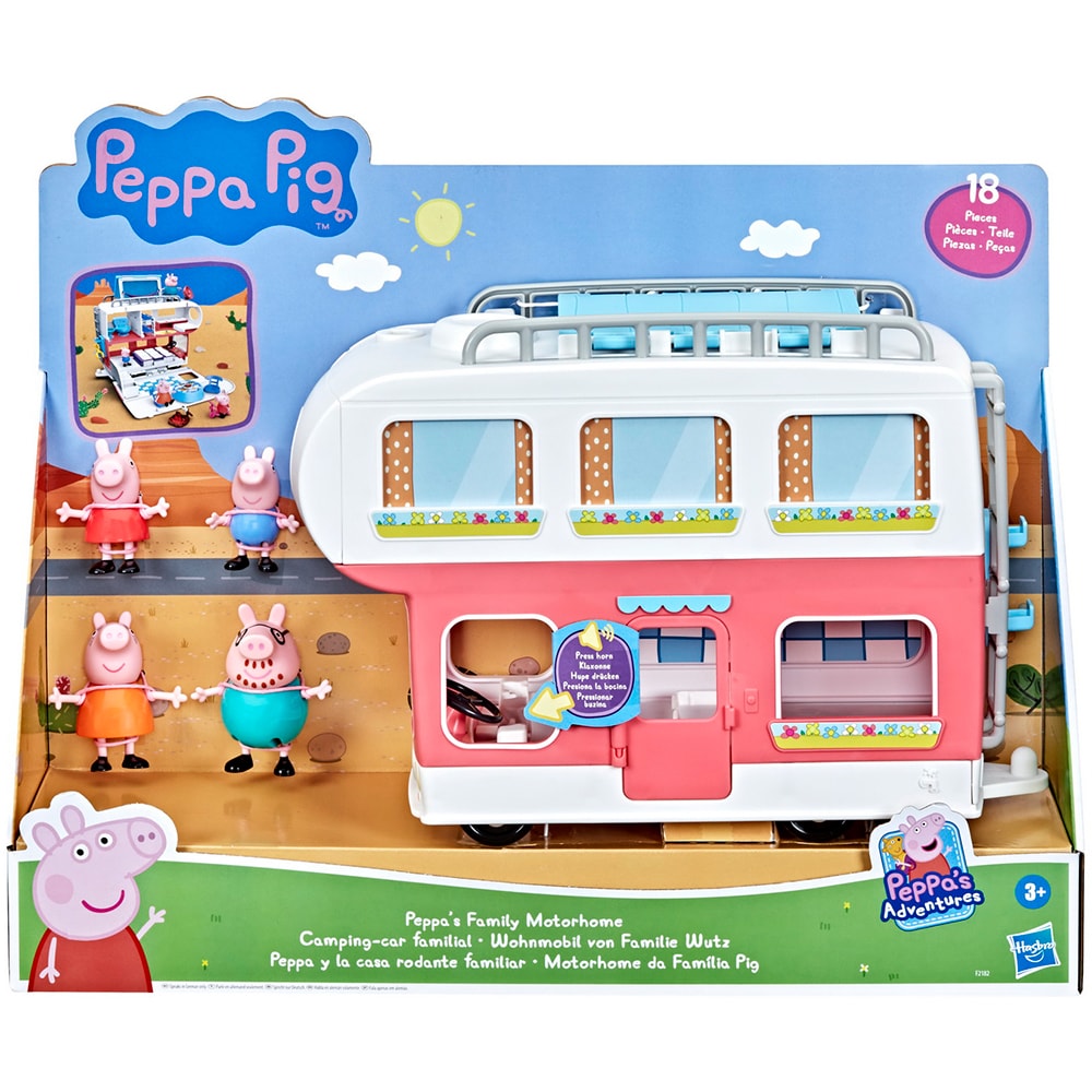 Set figurine PEPPA PIG Autorulota familiei F2182, 3 ani+, multicolor