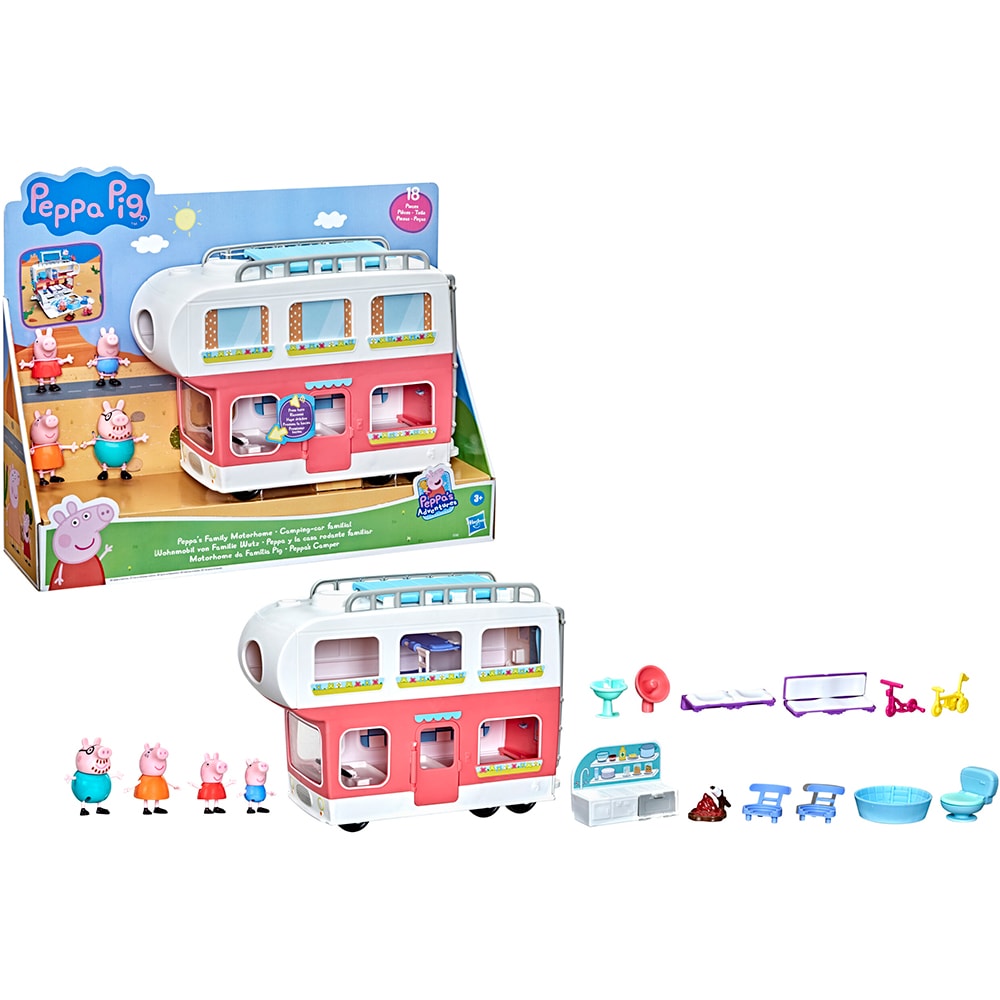 Set figurine PEPPA PIG Autorulota familiei F2182, 3 ani+, multicolor