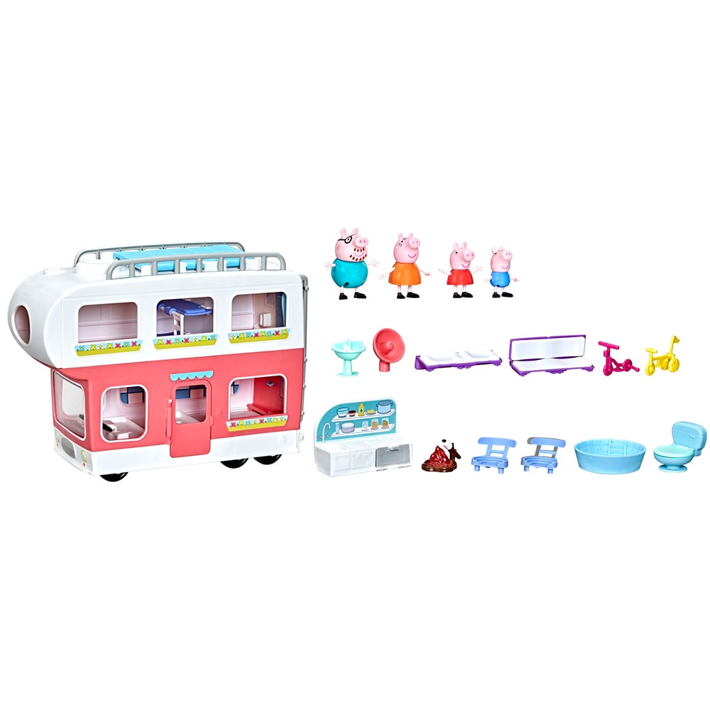 Set figurine PEPPA PIG Autorulota familiei F2182, 3 ani+, multicolor