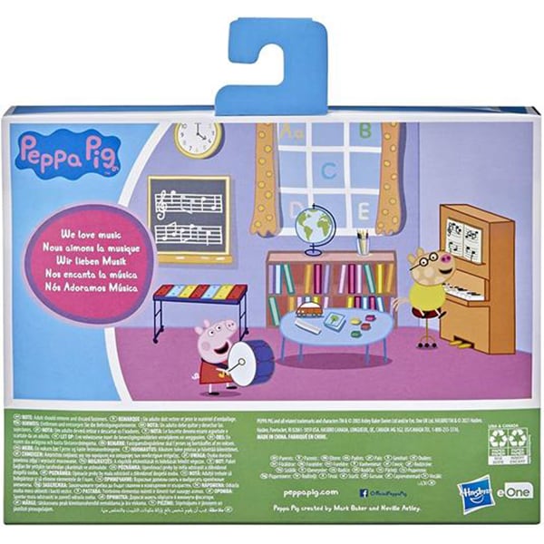 Set figurine PEPPA PIG Muzical distractiv F2216, 3 ani+, multicolor