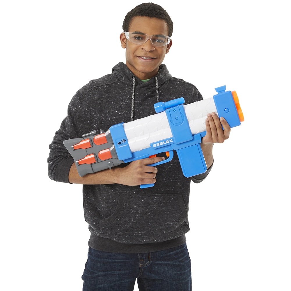 Blaster NERF Roblox - Arsenal Pulse Laser F2484, 8 ani+, alb-albastru