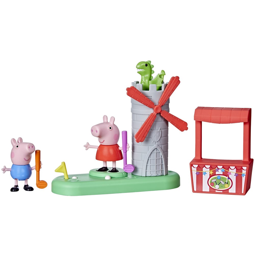 Set figurine PEPPA PIG Aventura de la Golf F4392, 3 ani+, multicolor