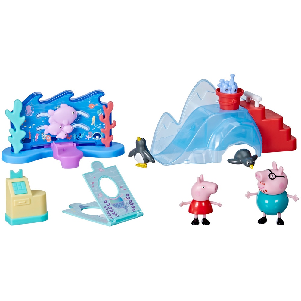 Set figurine PEPPA PIG Mergem la acvariu F4411, 3 ani+, multicolor
