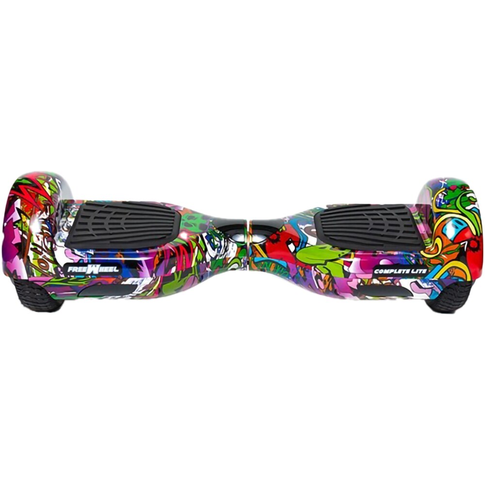 Hoverboard FREEWHEEL Complete Lite, 6.5 inch, viteza 12 km/h, motor 2 x 200W, graffiti mov + geanta transport