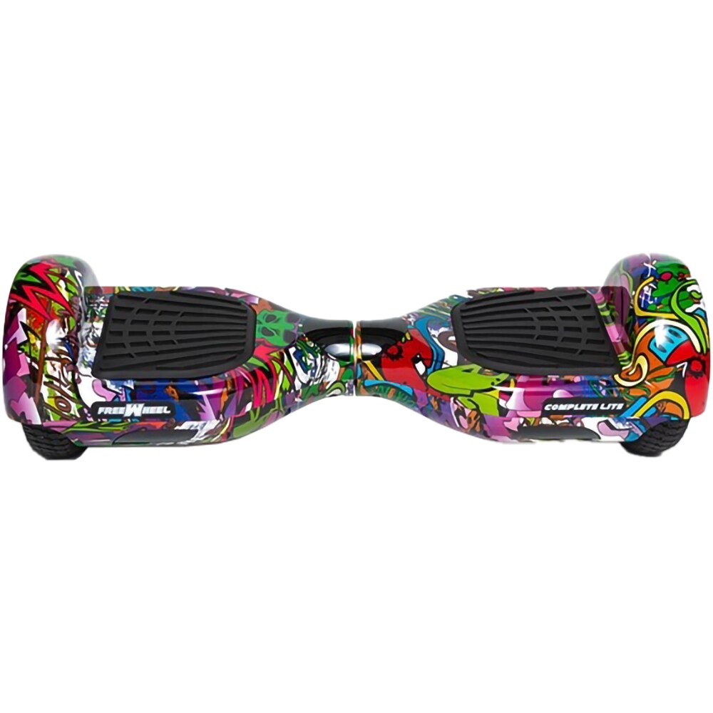 Hoverboard FREEWHEEL Complete Lite, 6.5 inch, viteza 12 km/h, motor 2 x 200W, graffiti mov + geanta transport