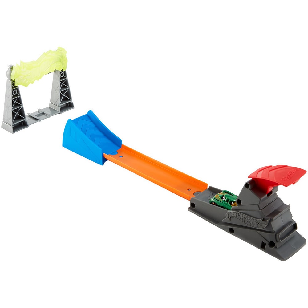 Set masinuta HOT WHEELS Action - Pista Obstacol Electric Tower FTH80, 4 ani+, multicolor