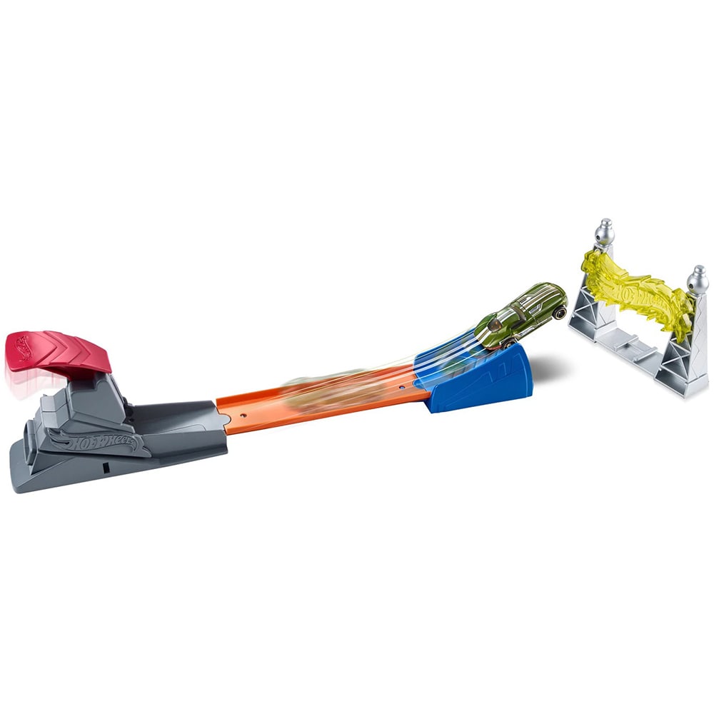 Set masinuta HOT WHEELS Action - Pista Obstacol Electric Tower FTH80, 4 ani+, multicolor