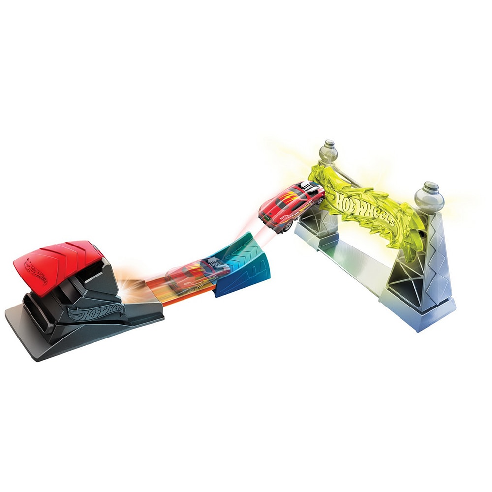 Set masinuta HOT WHEELS Action - Pista Obstacol Electric Tower FTH80, 4 ani+, multicolor