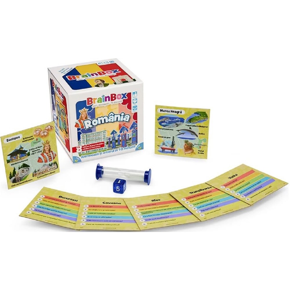 Joc educativ BRAINBOX Descopera Romania G114060, 7 ani+, 2 jucatori