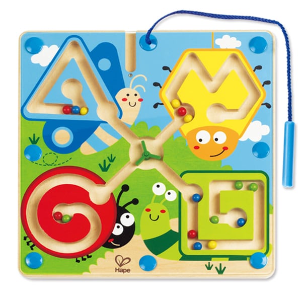 Jucarie interactiva HAPE Labirint magnetic - Insecte HAPEE1709, 2 ani+, multicolor