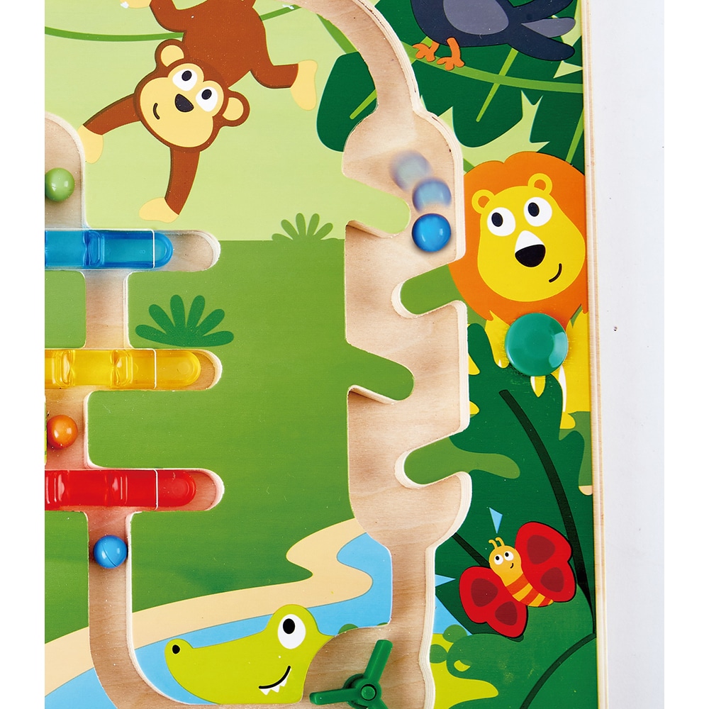 Jucarie interactiva HAPE Labirint magnetic - Jungla HAPEE1714, 2 ani+, multicolor