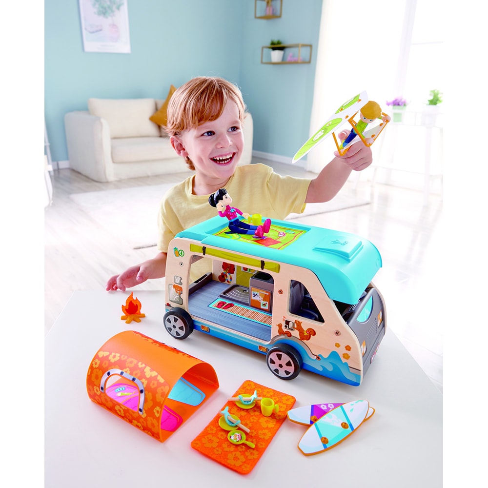 Set HAPE Furgoneta de aventura HAPEE3407, 3 ani+, multicolor